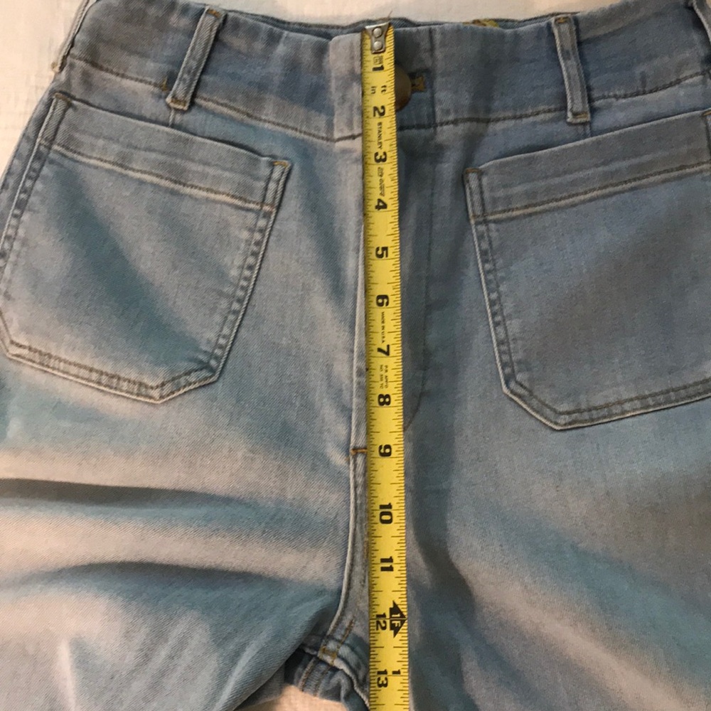 Maeve by Anthropologie Collette Light Wash Blue Denim Patch Pocket Jeans 30 - Picture 14 of 17